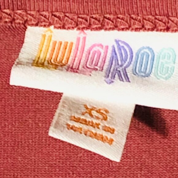 LuLaRoe Julia dress short sleeve pink & blue polyester blend size xs new READ - Picture 6 of 11